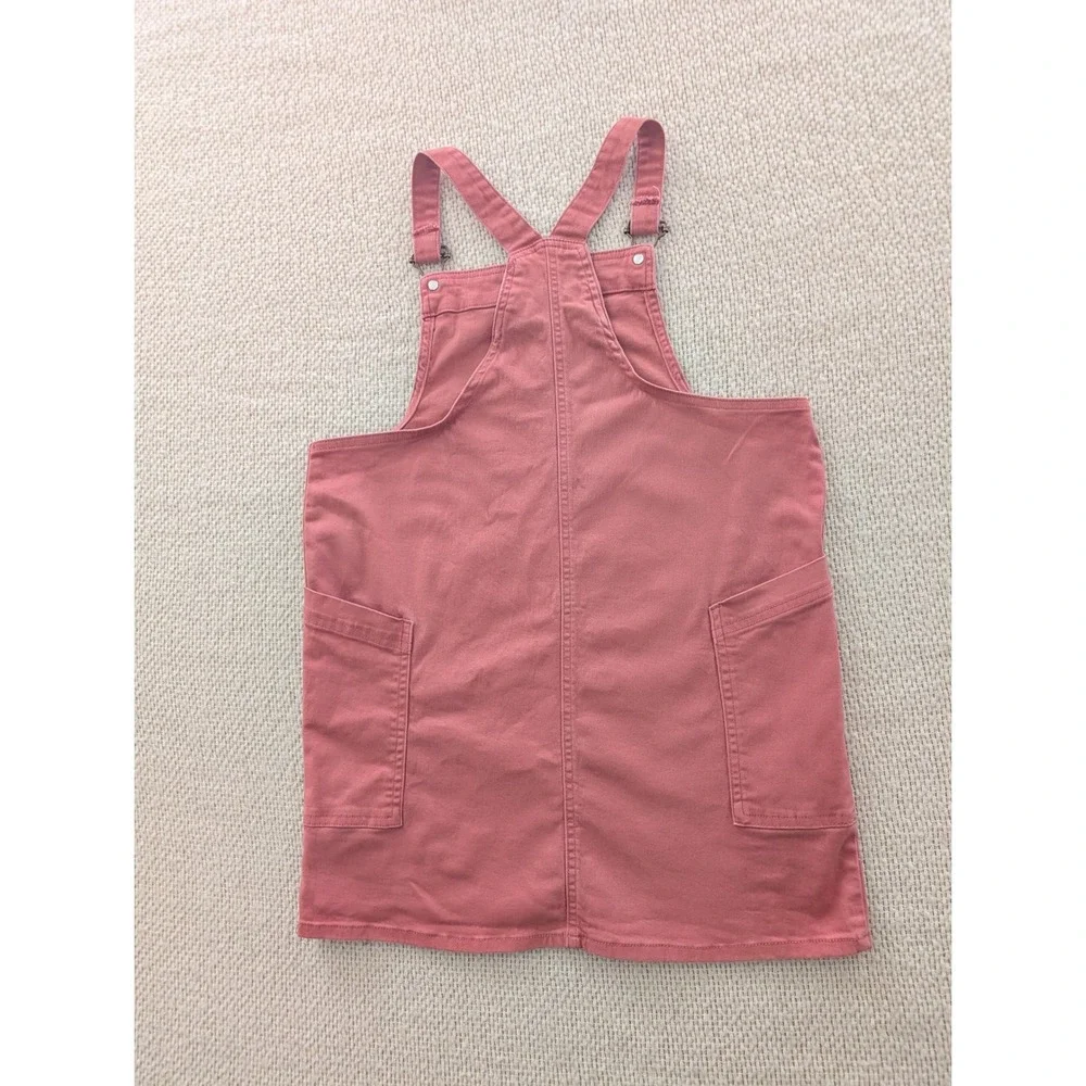 365 Kids Garanimals Mauve Pink Floral Embroidered Pinafore Overall Dress Size 8
